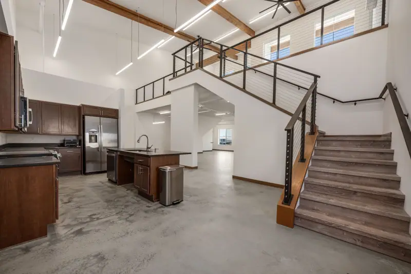 Kitchen Island With Loft Stairway