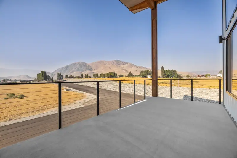 Covered Deck With Mountain Vistas
