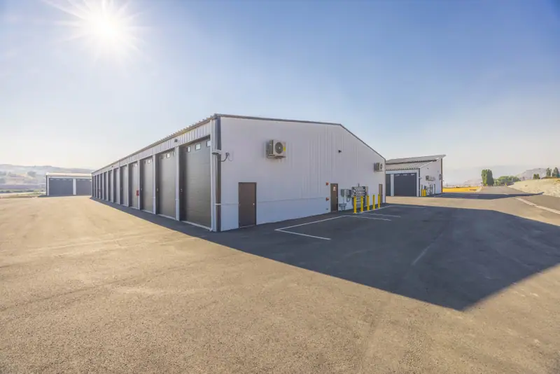Garage Building With Mountain Backdrop