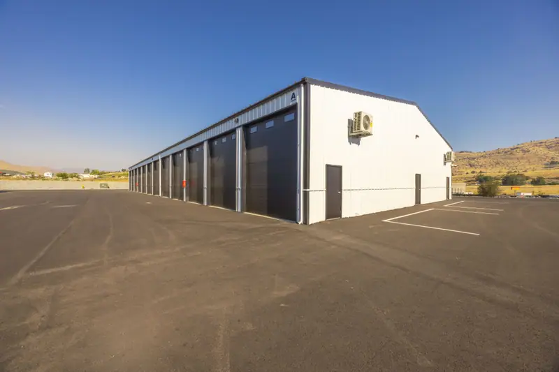 Garage Row Below Golden Hills