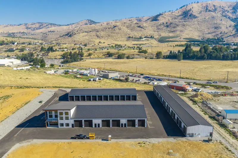 Aerial Of Community and Mountains