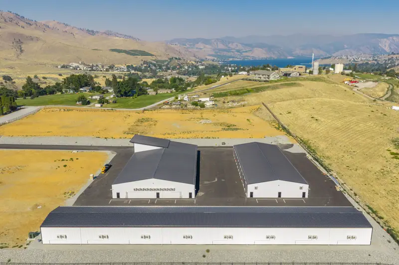 Drone View Of Garage Buildings