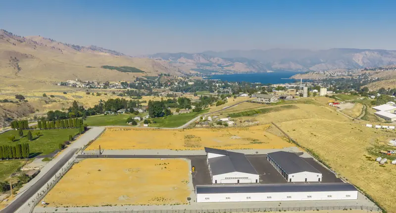 Sweeping Aerial With Lake Chelan